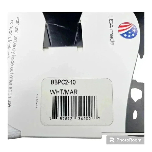 TCK Twin City Adult Crew Baseline Socks White & Maroon #BBPC3 Large NWT - Picture 4 of 5